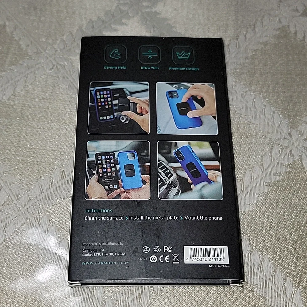 CARMOUNT METAL PLATES 0.5MM ULTRA THIN & 360 UNLIMITED MAGNETIC PHONE MOUNT